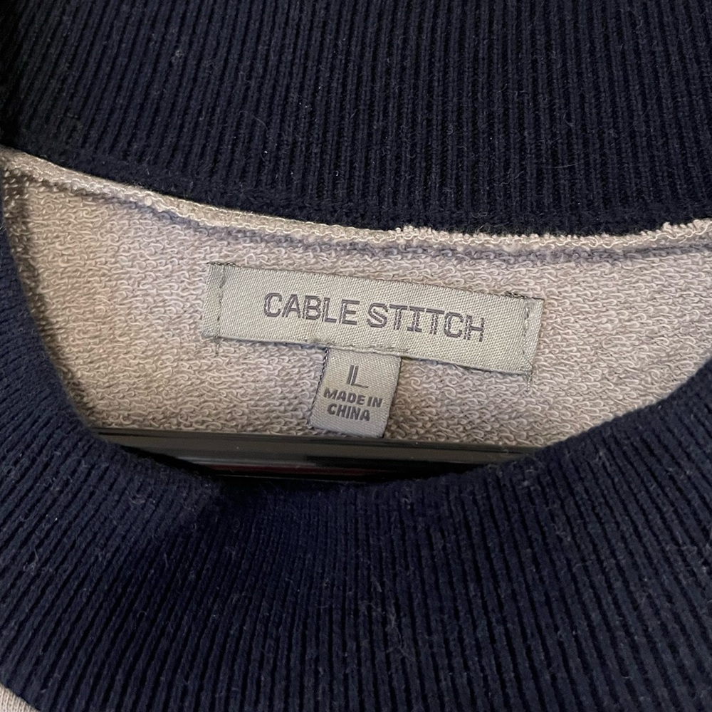 Cable Stitch Color Block Pullover Sweatshirt - image 3